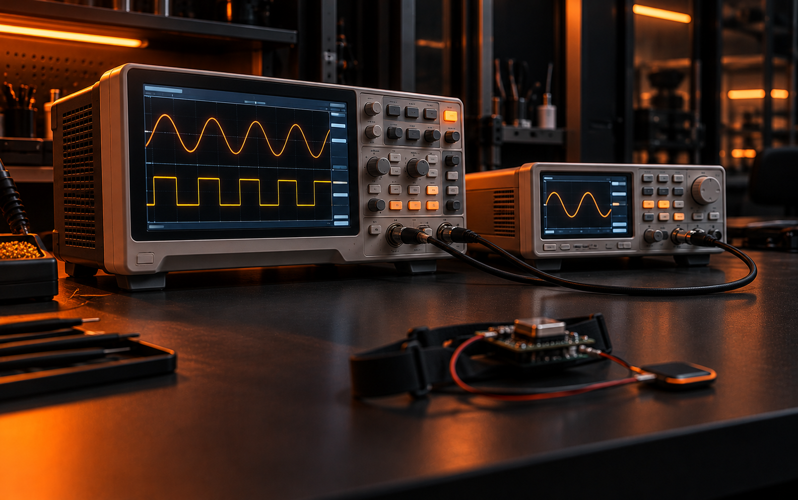 Oscilloscope and function generator